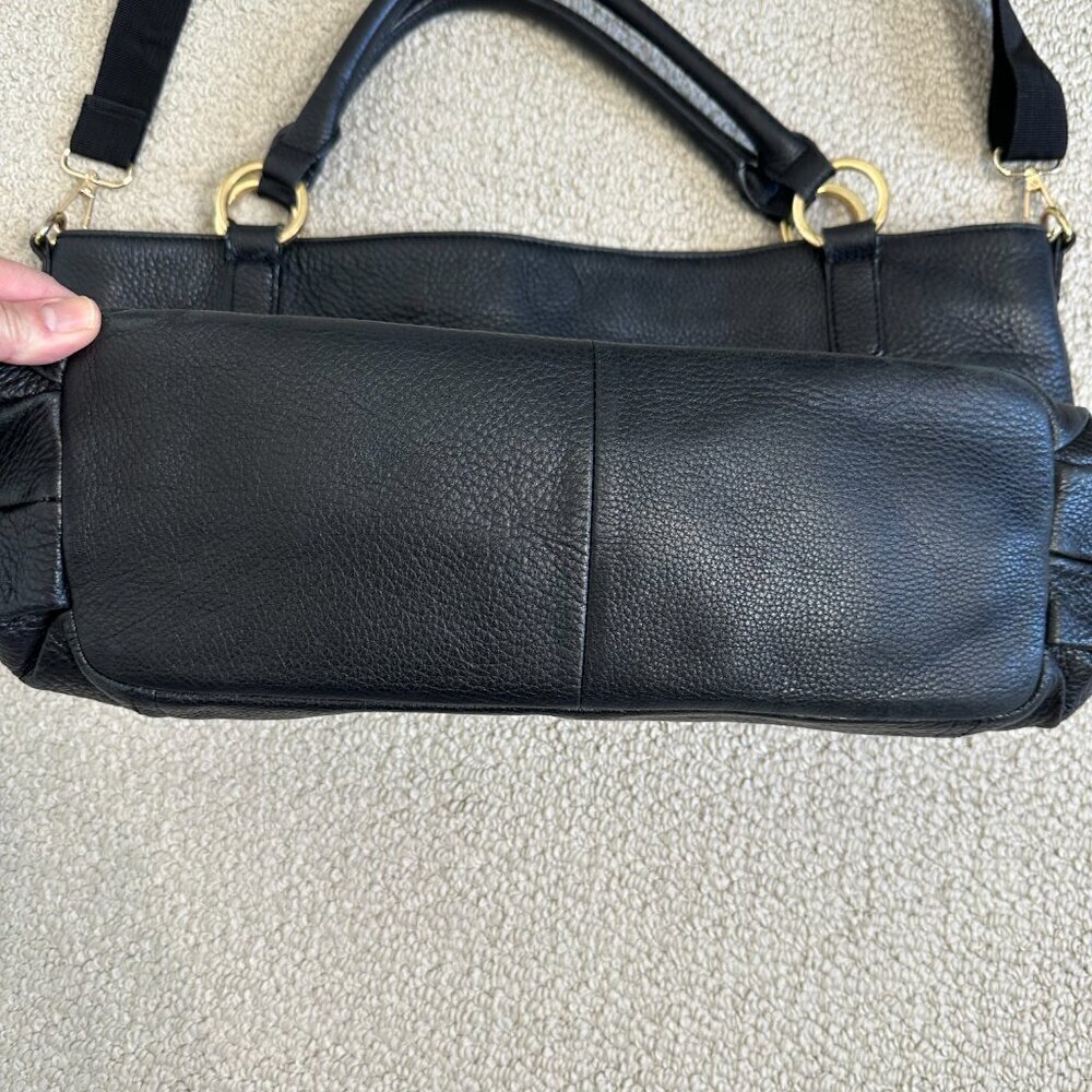 Gili Leather Tote Bag Black Pebbled - Picture 8 of 16